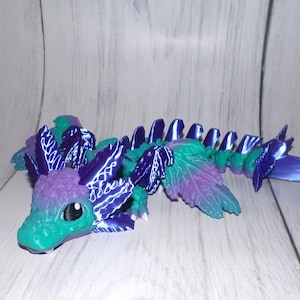 Baby Axolotl Dragon 3D Printed Articulated Figurine, Free Shipping