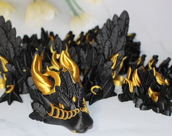 Luna the Lunar Dragon: 3D Printed Articulated Fidget Toy - Free Shipping Included!