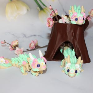 Sakura Dragon:6 inches long Full Color 3D Printed Articulated Fidget Toy - Free Shipping Included!