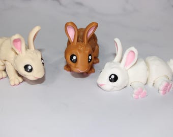 Bunny 3D Printed Articulated Flexi Fidge 3"