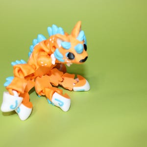 Kitsune 7 inches long Full Color 3D Printed Articulated Fidget Toy - Free Shipping Included!