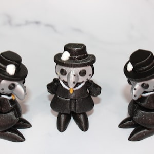 Plague Doctor Articulated Flexi Fidget Full Color 3D Printed Figurine
