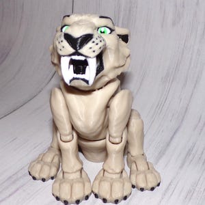 3D Printed Articulated Saber Tooth Tiger Fidget Toy - Etsy