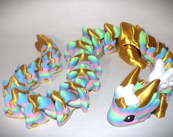 Atria Dragon: Full Color 3D Printed Articulated Fidget Toy - Free Shipping Included!