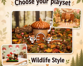 3D Printed Animal Playset Miniatures | Choose Your Wildlife Scene Accessories