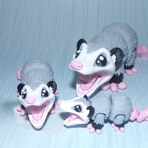 Articulated Opossum, Fidget Opossum mini, 3D Printed Opossum-Free Shipping
