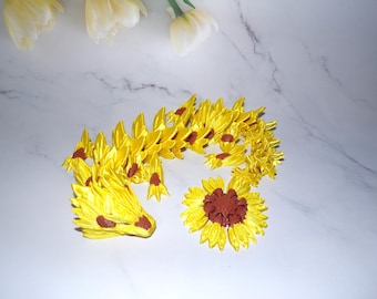 Articulated Sunflower Dragon 12" Long