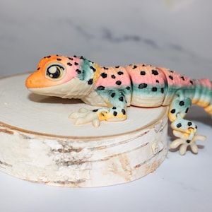 Leopard Gecko 3D Printed Articulated Fidget Flexi Toy - Free Shipping Included!