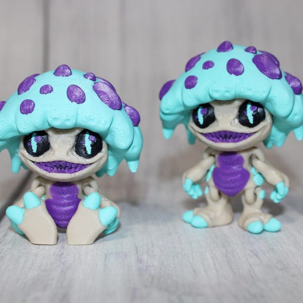 Articulated Mushroom Fidget Toy: 3D Printed Desk Decor