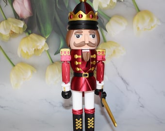 3D Printed Articulated Nutcracker Figurine: Customizable Colors