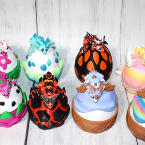 3D Printed Dragon with Egg: Articulated Fidget Toy