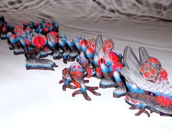 3D Printed Articulated Dragon Fidget Toy: Winged or Wingless