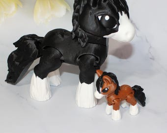 Articulated Horse Flexi Figurine: Full Color 3D Printed Toy