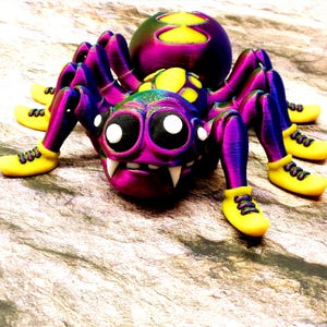 Silly Spider 4.68 inches-3d Printed Articulated flexi fidget-Free Shipping