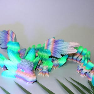 Axolotl Winged Dragon: 3D Printed Articulated Fidget Toy - Free Shipping Included!