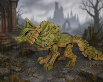 3D Printed Articulated Elden Wolf or Unicorn Figurine