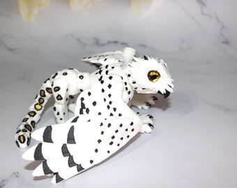 3D Printed Articulated Gryphon Fidget Figurine: 9x10.5 Wingspan
