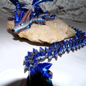 Articulated Crystal Dragon Fidget Toy: 3D Printed Fantasy Decor