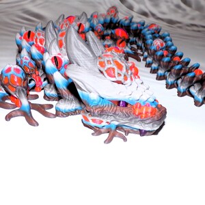 3D Printed Articulated Dragon Fidget Toy: Winged or Wingless