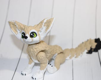 Articulated Fennec Fox Fidget Toy: 3D Printed