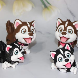 Husky Puppy 3D Printed Articulated Flexi Fidget- Free Shipping