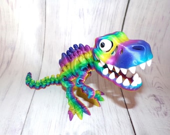 3D Printed Articulated T-Rex Skeleton Figurine
