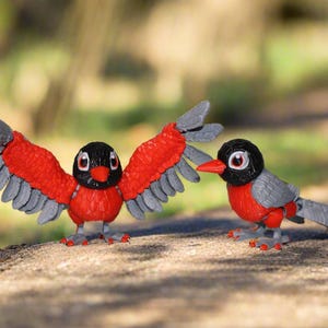 Birds-Parrot -3D Printed Articulated Fidget Flexi Toy - Free Shipping Included!