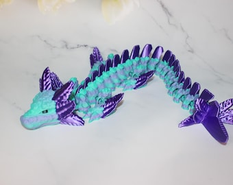 3D Printed Axolotl Articulated Dragon: Flexi Fidget Toy