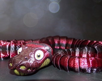 Ball Python 3D Printed Articulated Flexi Fidget-14" long