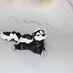 Skunk 3D Printed Articulated Flexi Fidget Toy-Free Shipping