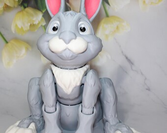 3D Printed Articulated Bunny Fidget Toy: Flexi Rabbit