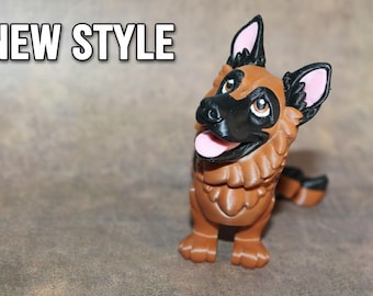 German Shepard 3D Printed Articulated Figurine-Free Shipping