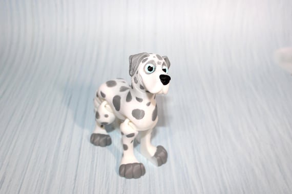 3D Printed Dane Puppy, Articulated Dog Model, Puppy Figurine