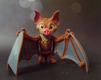 Articulated Bat Fidget Toy: 3D Printed