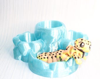 3D Printed Articulated Leopard Gecko with Planter Options