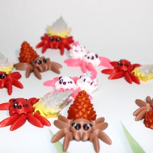 Fall Spiders Pack: 3D Printed Articulated Fidget Toy - Free Shipping Included!