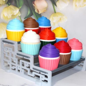 3D Printed Cupcake Container Set: Color Your Own Fidget Toys