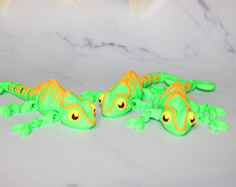 3D Printed Articulated Chameleon Fidget Toy