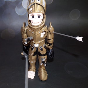 Skeleton Flexi Knight 5 inches Tall-3D Printed, Articulated Flexi Fidget- Free Shipping