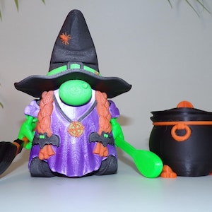 Witch 3D Printed Articulated Fidget, Free Shipping