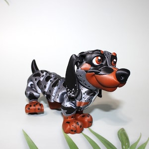 Dachshund 3D Printed-Flexi Fidget Dog -Articulated
