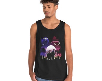 Rocksteady and Bebop TMNT Silhouette TurtlesHeavy Cotton Tank Top