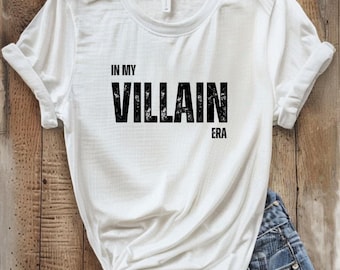 Diseño de camiseta de la era "En mi villano", descarga digital en formato SVG y PNG.