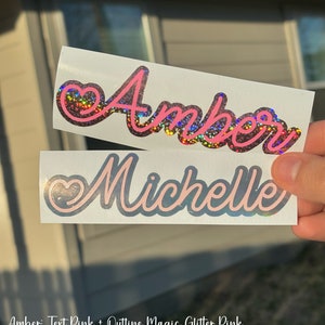 Name Decal Sticker, Name decal, Stanley Cup Name Decal,Custom Vinyl Name Decal, Glitter name Stickers,  Name Decal, Name Decal, Custom Decal