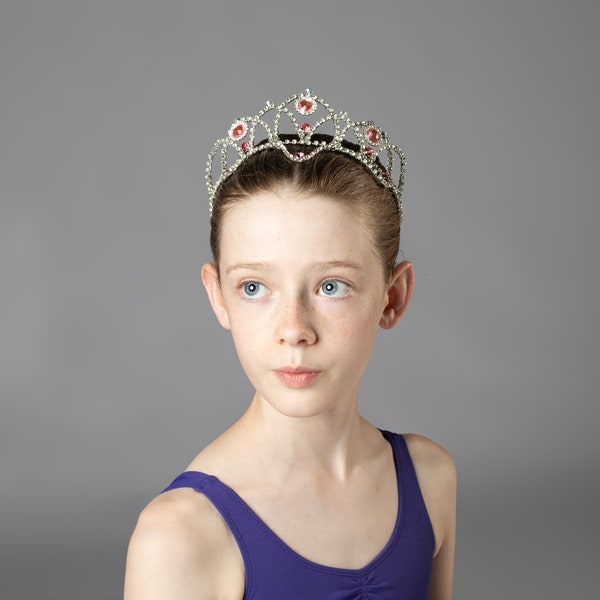 Ballet Performance Tiara - Silver and Pink