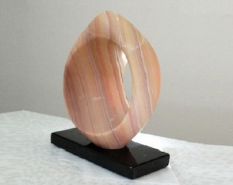 Escultura de estilo libre de alabastro, Escultura abstracta moderna, Alabastro único, Esculturas abstractas en miniatura, Grandes esculturas de piedra,