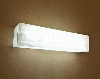 Crystal White Alabaster Vanity Sconce Lighting, Wall Sconce Lighting, a modern lamp, stone light fixture, wall decor.