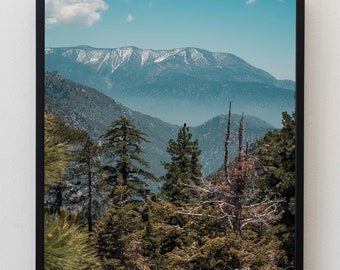 Big Bear Lake Mountain Print, Scenic Nature Wall Art, Mountain Landscape Poster, Rustic Cabin Decor, Wilderness Photography Print
