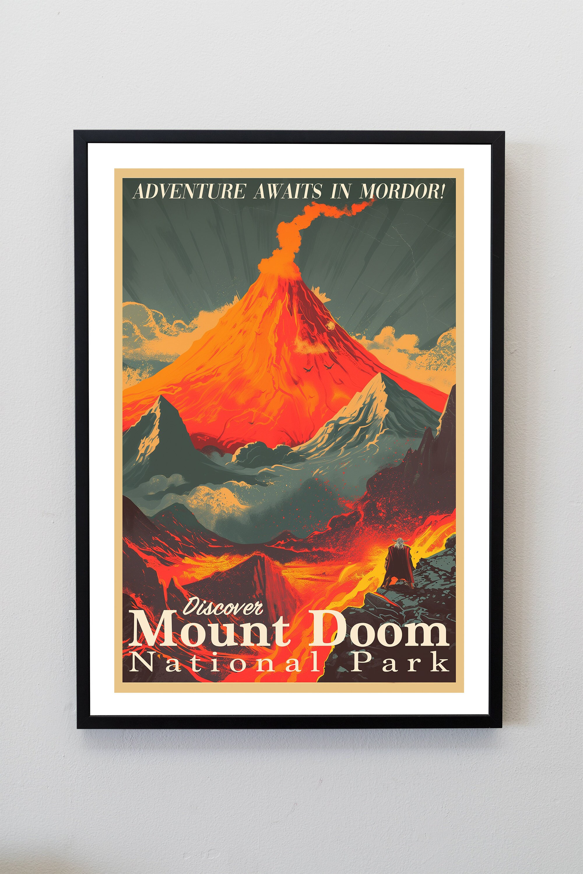 Lord of the Rings Discover Mount Doom National Park Travel Poster