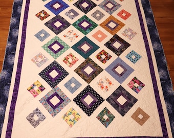 Scrap Buster Diamant Bett Quilt Anleitung: Jelly Roll Streifen (PDF Download)